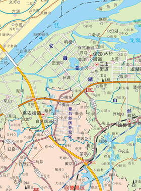 芜湖市地图交通行政区划图墙壁海报2026新款办公室地图装饰挂画