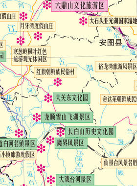 吉省林旅游图地图交通行政区划图墙壁海报2026新款办公室装饰挂画
