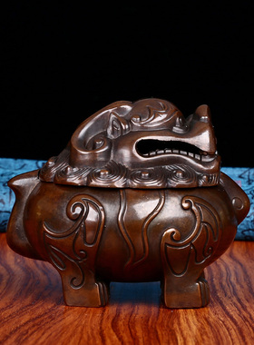 室内仿古风纯铜熏香炉