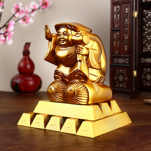 原装正品李居明九运常年吉祥物[大黑天财神]摆件招手财像客厅摆设 - 图0