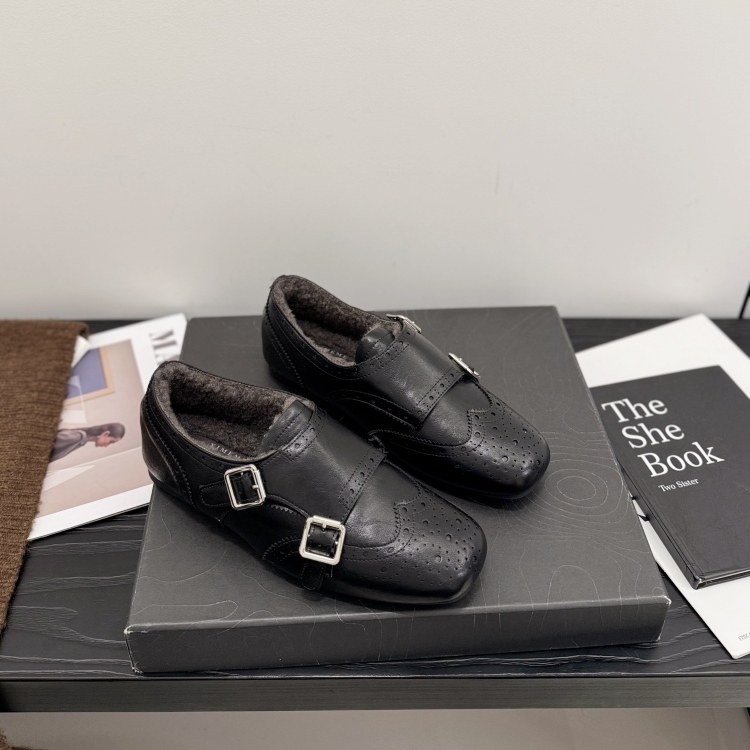 英伦加绒深口单鞋女25冬布洛克雕花乐福鞋平底保暖棉鞋青年勃肯鞋,淘宝优惠券,粉丝福利购,淘宝优惠卷