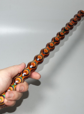 红木葫芦棍按摩棒五彩木金箍棒擀筋棒按摩捶实木圆棍文玩防身棍