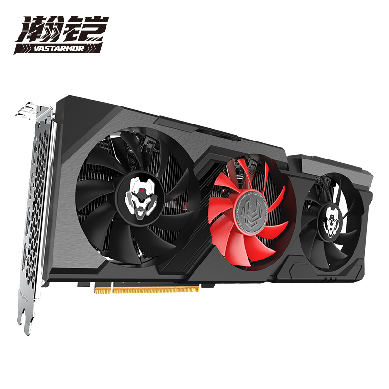 AMD瀚铠显卡 RX 7600 8GB双风扇合金版 8G三风扇DDR6游戏显卡-图1