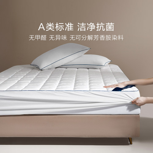 罗莱家纺新品100支全棉防水床笠A类阻螨床护垫软垫子席梦思保护罩 - 图2