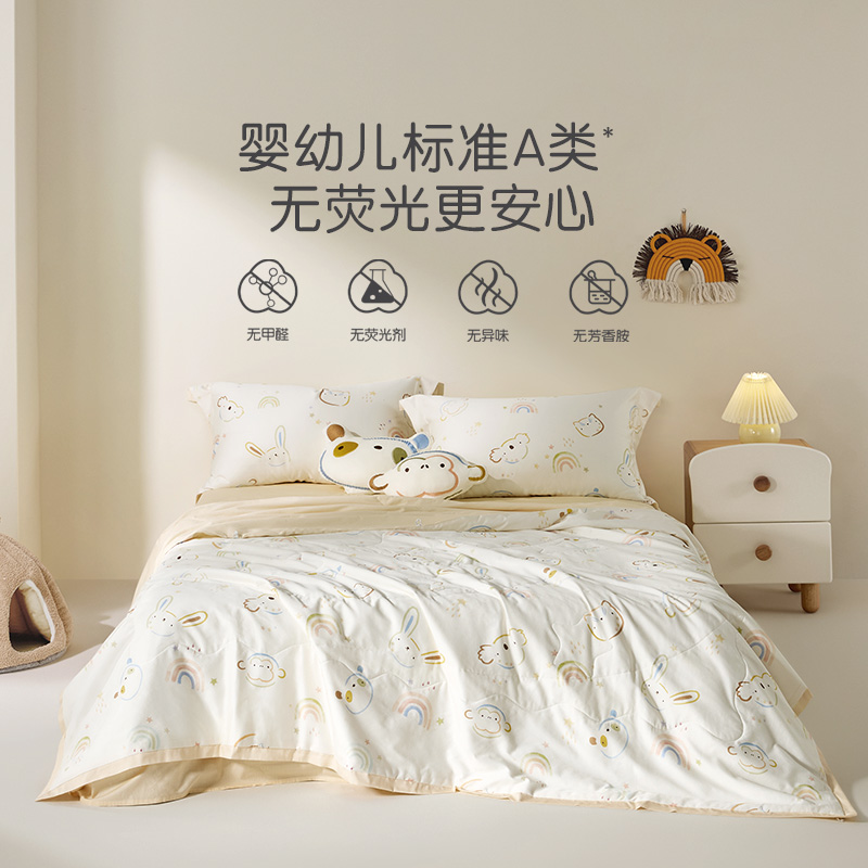 罗莱家纺儿童2025新款蚕丝被夏季100桑蚕丝被子被芯空调被夏凉被 - 图0