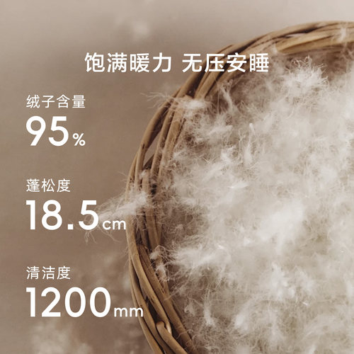 罗莱家纺100支全棉羽绒被芯95白鹅绒被子春秋冬被可水洗结婚喜被 - 图1
