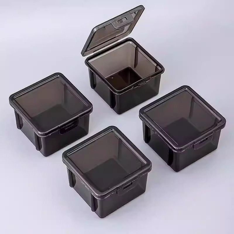 发饰发夹收纳盒橡皮筋项链头饰发卡圈发圈收纳桌面透明黑首饰盒,淘宝优惠券,粉丝福利购,淘宝优惠卷