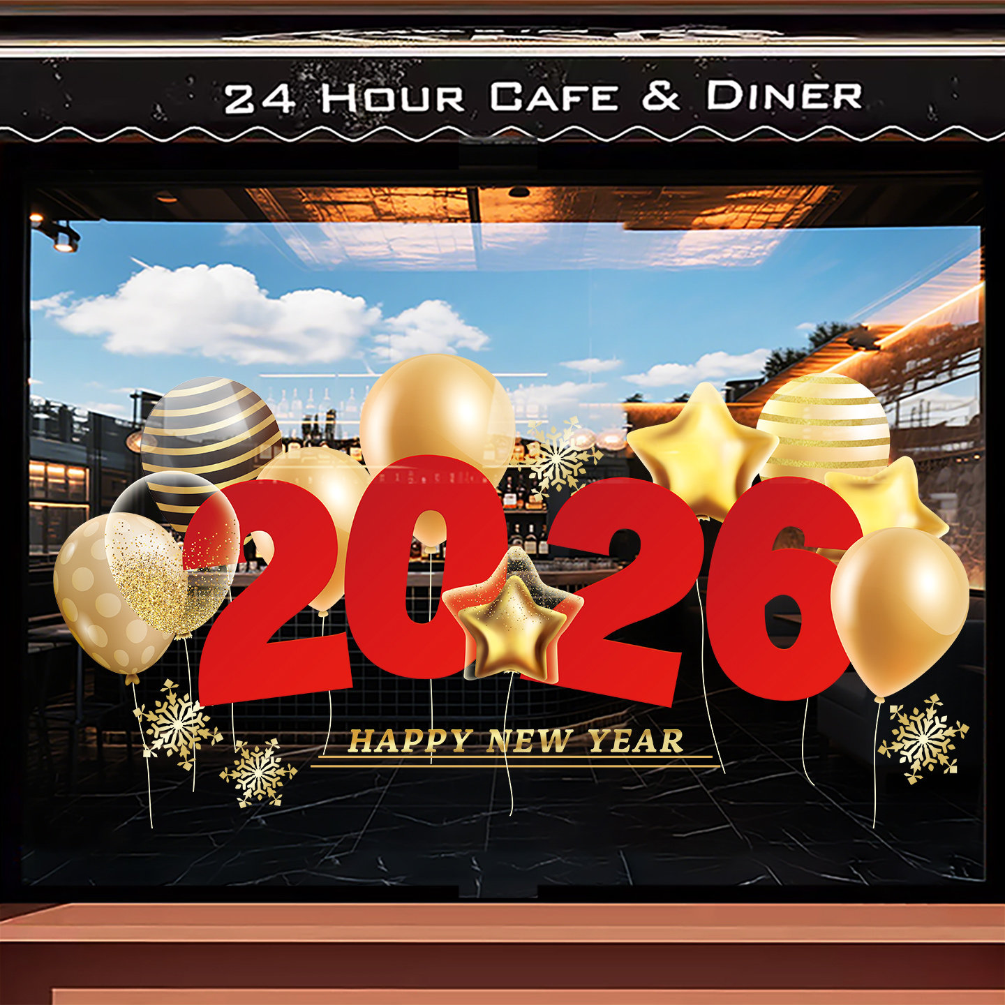 2026新年快乐春节贴纸玻璃门贴马年商场银行物业氛围布置装饰窗花,淘宝优惠券,粉丝福利购,淘宝优惠卷