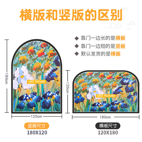 油画风入户门地垫门口玄关防滑防水免洗可擦pvc皮革进门垫可裁剪 - 图3