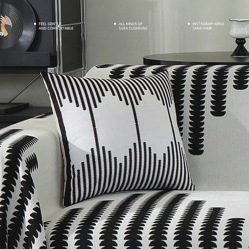 轻奢高级感沙发抱枕靠垫靠背样板间靠枕抱枕套床头靠枕套可拆卸洗 - 图0