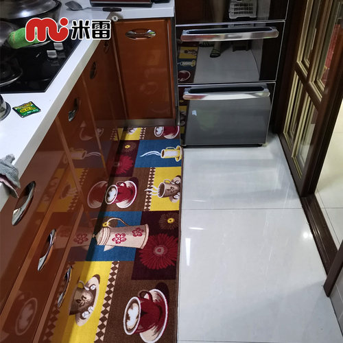 专用厨房吸水地垫吸油防滑耐脏地毯满铺长条垫子进门口家用踩脚垫 - 图3