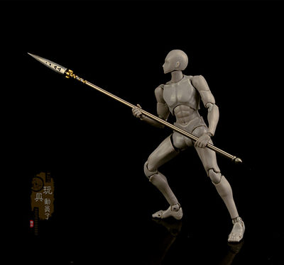 1 12微缩兵器幽灵公主长矛尖矛长枪破甲龙胆枪6寸兵人武器模型 虎窝淘