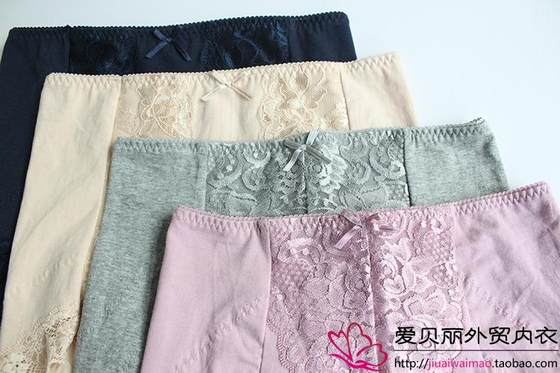 Export daily single foreign trade single tummy control underwear women's tummy control mid-high waist pure cotton buttocks-covering women's boxer briefs