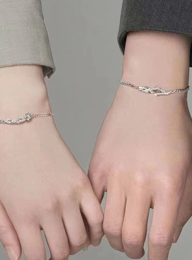 情侣一对日韩荆棘与玫瑰情侣手链