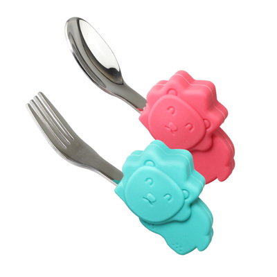 宝宝学吃饭勺子叉子套装