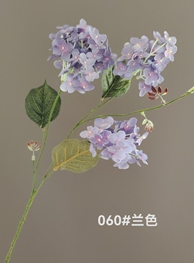 仿真花3头尖绣球紫阳花 跨境货源家居样板间婚庆设计景观装饰批发