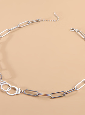 欧美手铐合金颈链吊坠新品