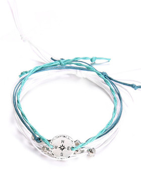 欧美风多色元素串珠指南针手链