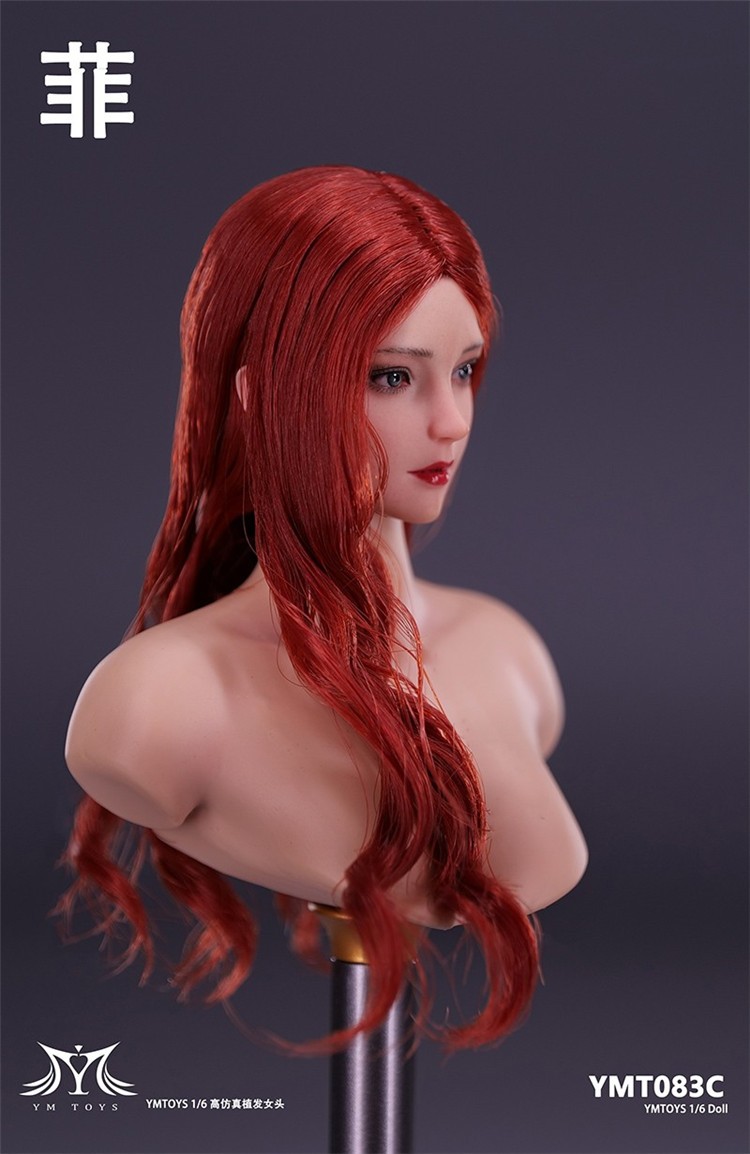 现货YMTOYS 1/6 女兵人头雕 菲YMT083亚州美女头雕适合包胶女素体