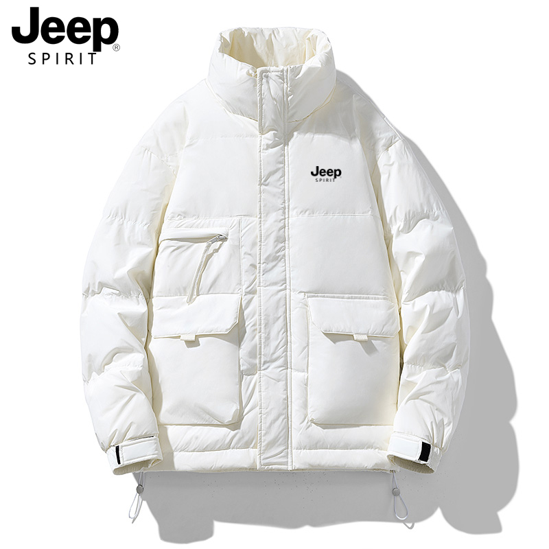 JEEP SPIRIT 吉普羽绒服冬季白鸭绒立领男运动休闲保暖情侣款外套 - 图1