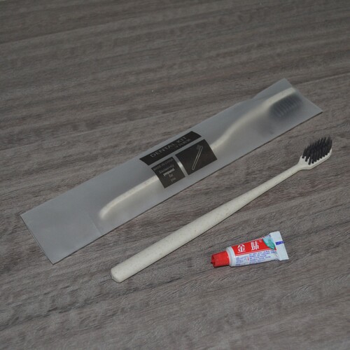 宾馆一次性洗漱用品酒店客房牙具二合一牙刷牙膏软毛套装待客包邮 - 图0