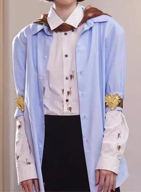 欧美复古小众设计纹理大爱心光面宽版手镯轻奢时髦高级感手环配饰