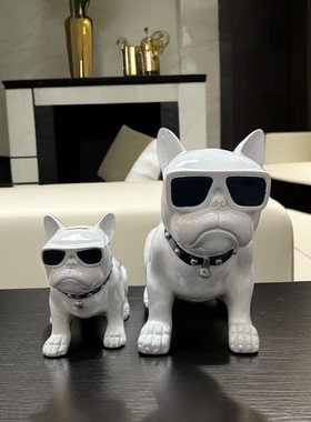 高颜值客厅装饰品树脂存钱罐简约