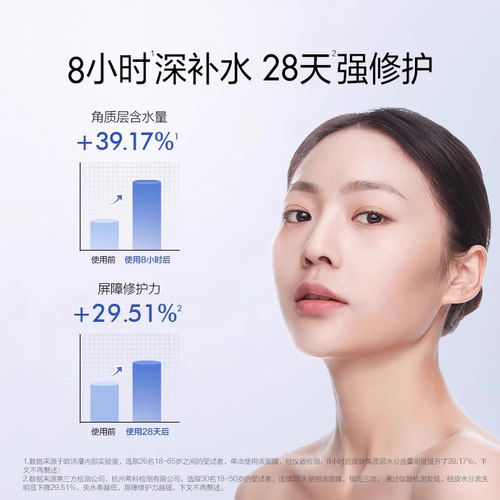 欧诗漫玻尿酸沁润补水保湿修护面膜正品官方旗舰店提亮肤色美白女 - 图1