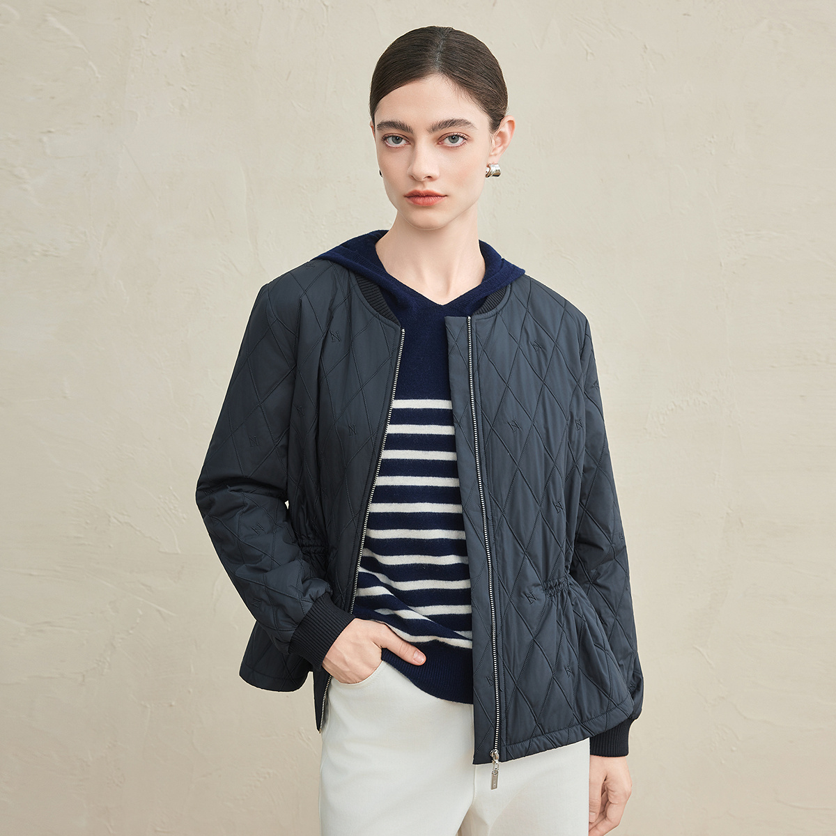 【天然真丝】FINITY菲妮迪棉服棉袄2025冬季新款桑蚕丝保暖外套女 - 图2