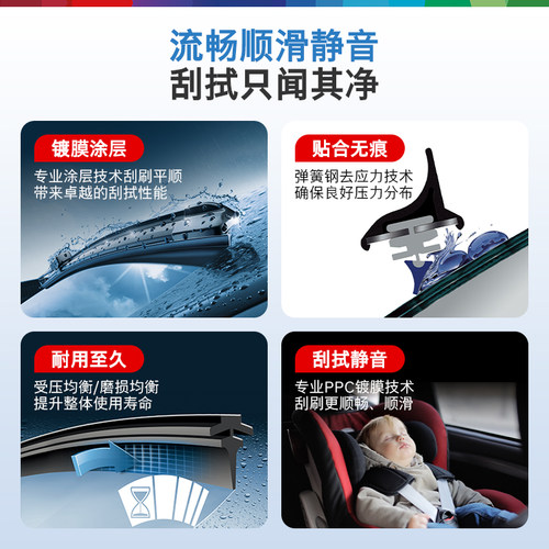 博世雨刮器理想ONE L6 L7 L8 L9 i6 i8 MEGA静音无骨雨刷片雨刮片 - 图1