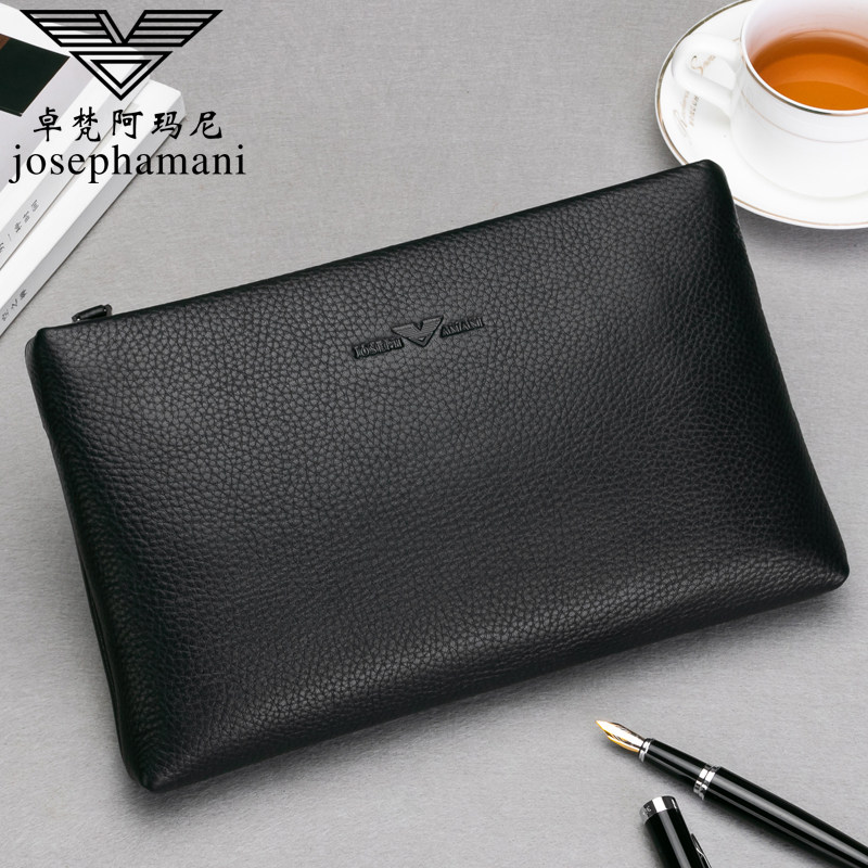 正品卓梵阿玛尼男士软皮手拿包男包 乐淘淘箱包男士包袋