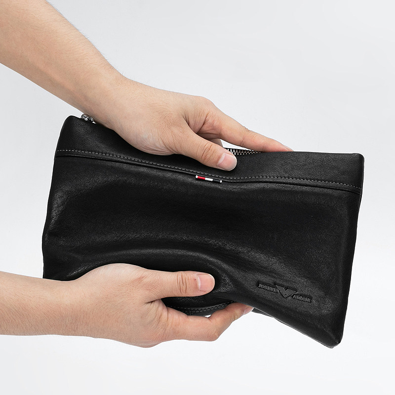 卓梵阿玛尼2020新款真皮信封手抓包 乐淘淘箱包男士包袋