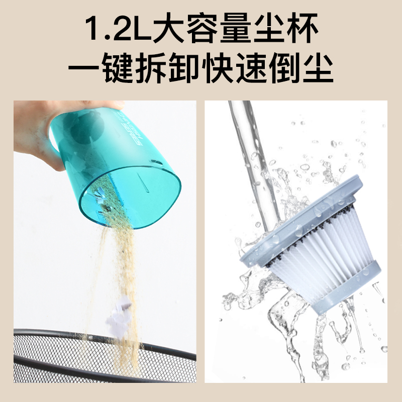 德尔玛旗舰店德尔玛吸尘器家用推杆手持式吸尘机强力除螨虫小型迷你大功率车载2