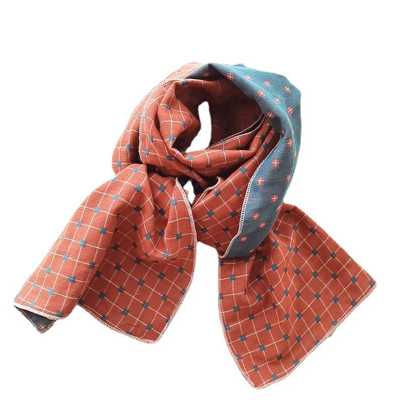 儿童格子围巾薄款男女童秋冬季纯色纱巾宝宝小孩棉纱巾围脖双面,淘宝优惠券,粉丝福利购,淘宝优惠卷