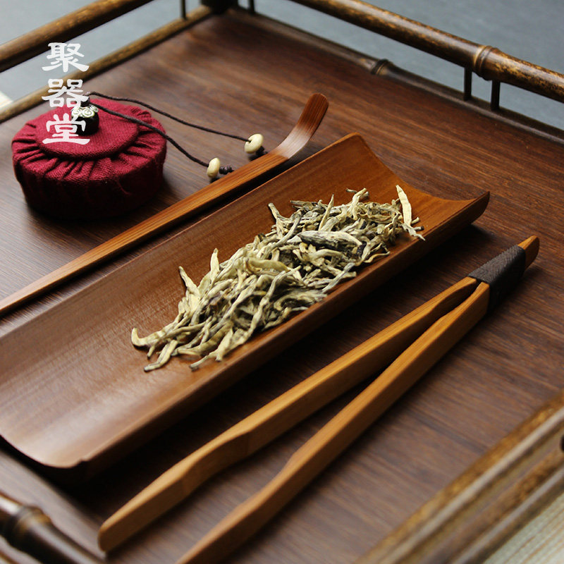 炭化茶则三件套投茶器竹制无漆茶则禅意茶勺茶夹茶荷茶拨茶具配件,淘宝优惠券,粉丝福利购,淘宝优惠卷