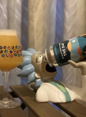 瑞克和莫蒂手办树脂酒架卡通柜台