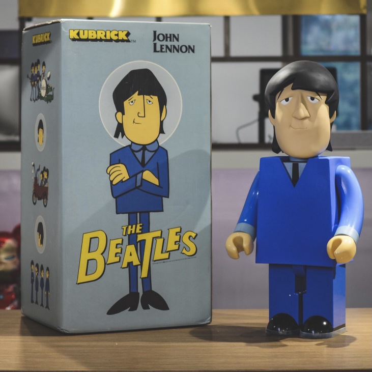 bearbrick 400% beatles披头士乐队暴力熊积木熊摇滚公仔复古摆件-图0