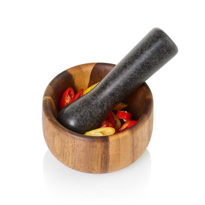 德国进口Adhoc捣蒜器实木家用厨房手动香料研磨器石臼辅食工具 - 图2