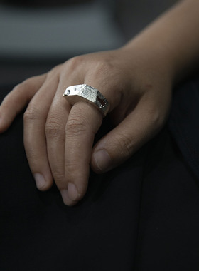 由己YOOUJIW凯旋门荣耀男女925纯银复古纯手工原创个性尾戒食指戒