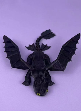 3d打印无牙仔摆件翅膀关