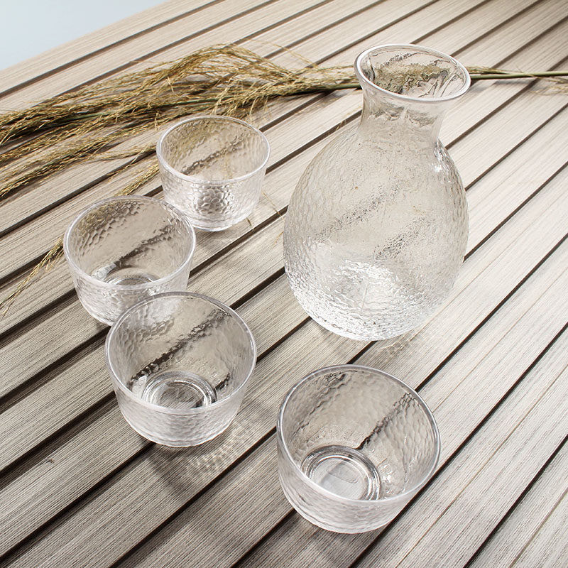 Japanese sake pot set household sake cup one or two white wine glass glass plum wine cup fruit wine one cup