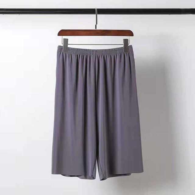 Men's pajamas five-point ice silk summer casual home pants