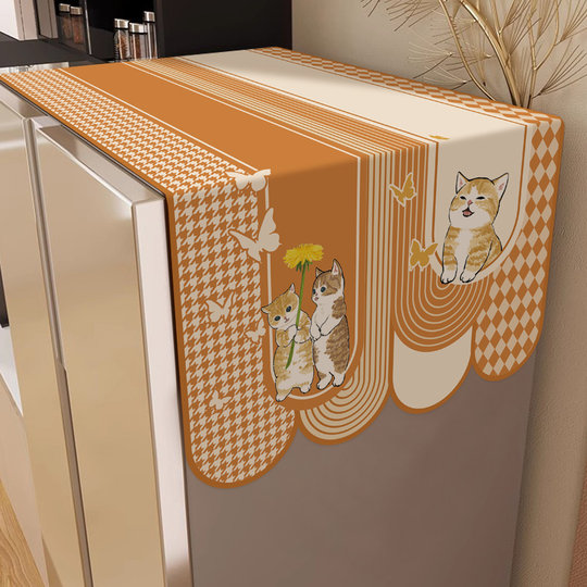 Cubierta protectora de tela con forma de dibujos animados para refrigerador