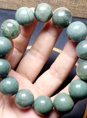 大珠子绿幽灵手链天然水晶