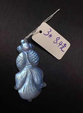 月光石吊坠Moonstone雕件金鱼