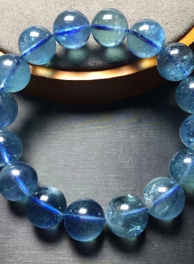 海蓝宝手链天然水晶礼物绿柱石