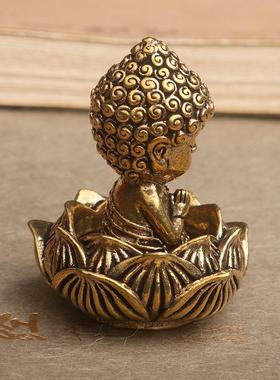 铜如来佛祖车内饰品摆件