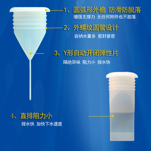 新润爽地漏防臭硅胶芯卫生间地漏芯防臭器地漏芯洗衣机软管防臭芯 - 图1