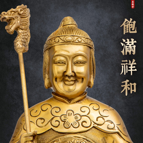 善缘堂黑老太铜像黑妈妈像铜黑老太太真身像铁刹山家用摆件烟斗桃 - 图0