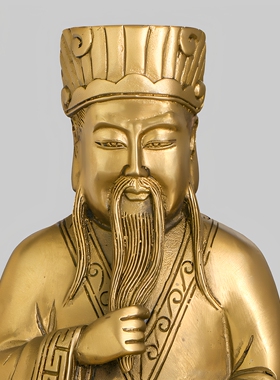 阎王爷铜像铜家用客厅摆件7英寸